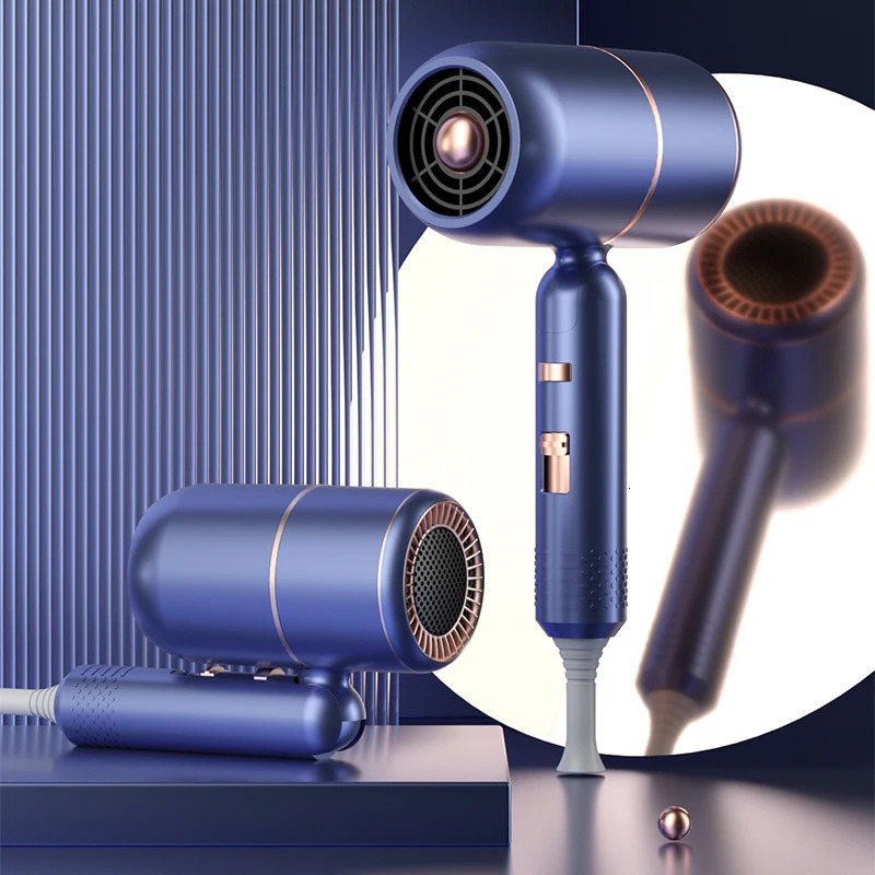 Hair Dryer with Diffuser Ionic Blow Dryer Professional Portable Hair Dryers Accessories for Women Curly Hair Purple Home Applian 241128