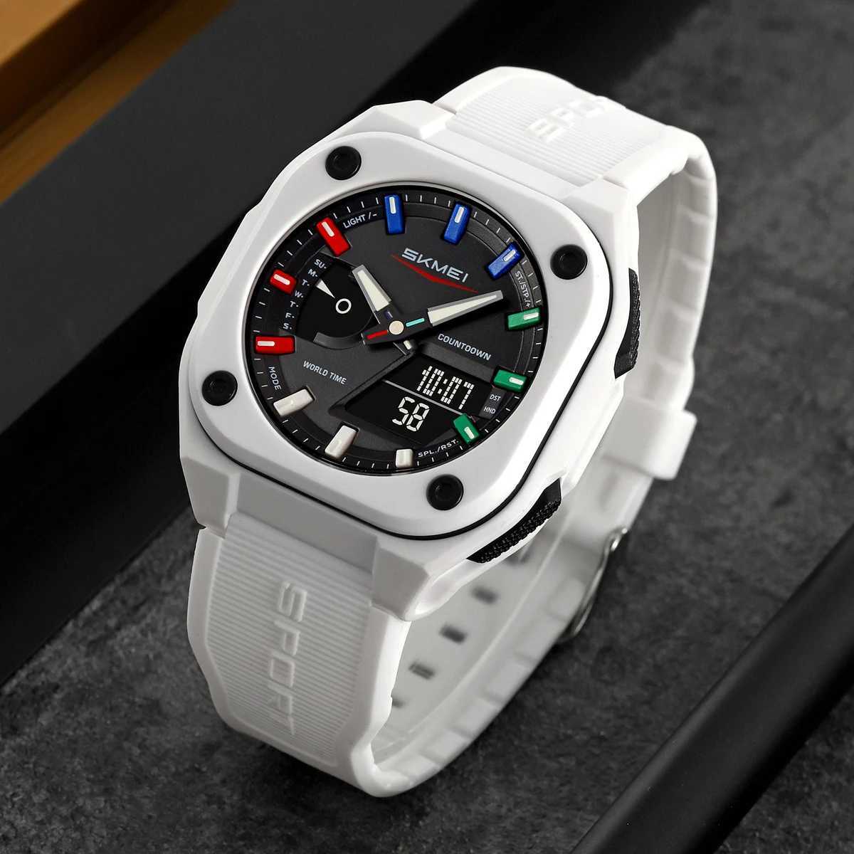 New Arrival SKMEI Busin Digital Ectronic Fashion Sports Quartz Mens Tattoo Waterproof Watch Reloj Hbre Z241128