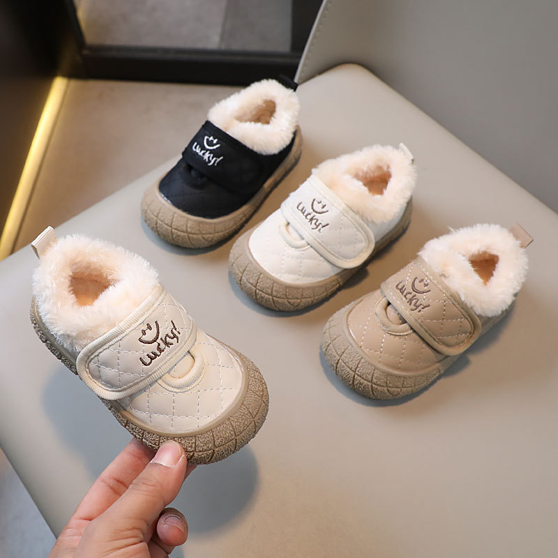 Toddler Walking Shoes Infant Cotton Shoes Warm Kids Winter Casual Cartoon Furry Shoes Littlesprouts Girl Boy Anti-slip Soft Sole Baby Shoes Size 16 - 