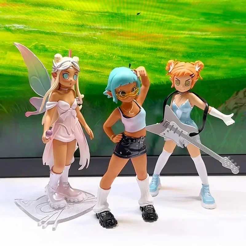 Blind Box Peach Riot Punk Fairy Series Kawaii Figurine Gigi Frankie Poppy Girls Doll Anime Character Series Model Toy Gifts X241127