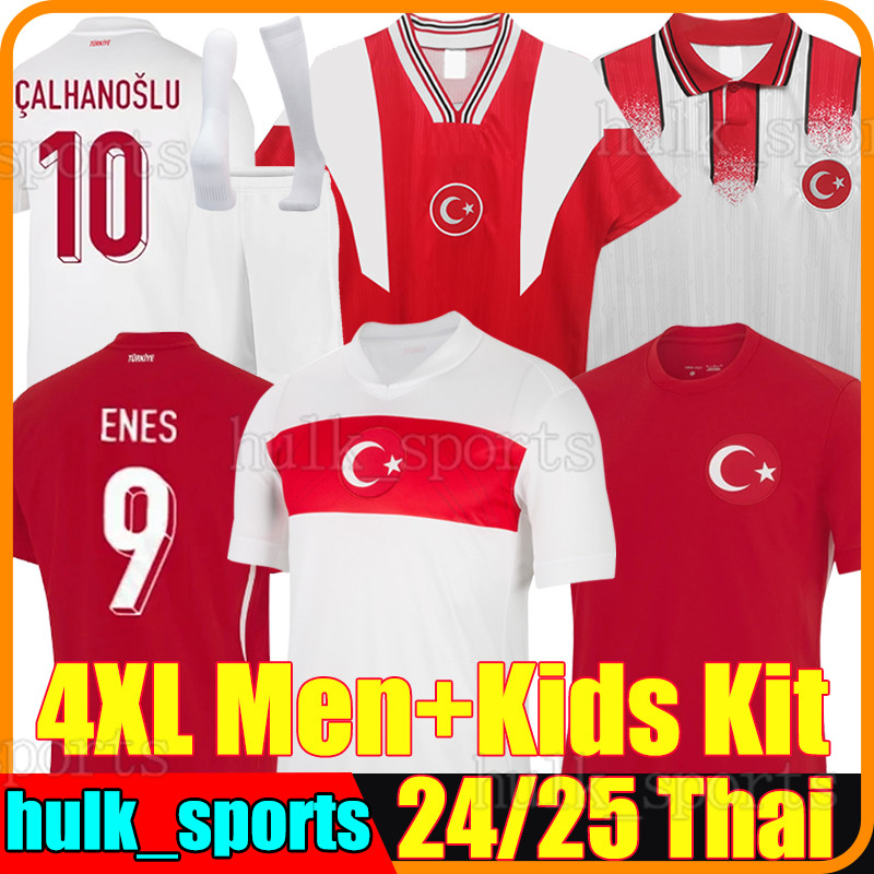 XXXL 4XL 2024 Turkey Soccer Jerseys 24/25 CALHANOGLU YILDIZ KOKCU ENES Football shirts retro 1990 Hakan Rustu Basturk Tosun Arda Kalhanos Burak Turkiye National Team