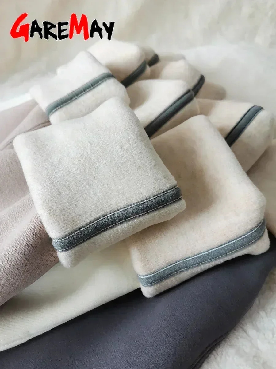 Wool womens winter long legs wool beige tight fitting shiny cotton velvet brown ribbed thick warm long legs 241127