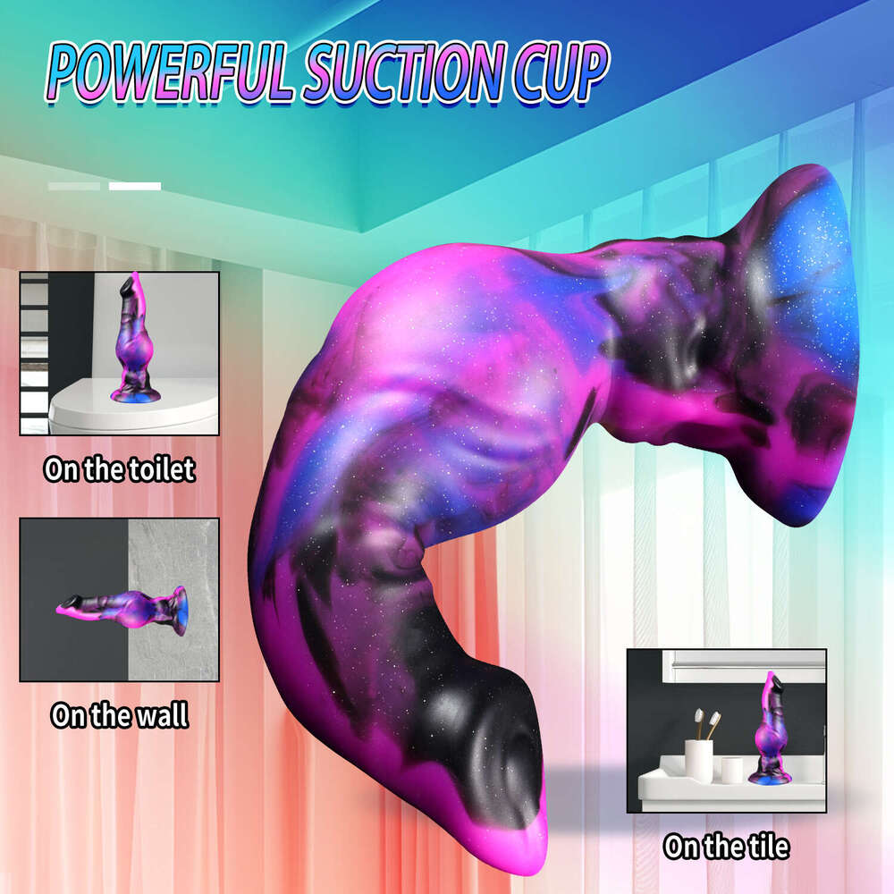 Huge Monster-Design Silicone Dildo & Butt Plug - Animal-Shaped Anal/Vaginal Toy for Women, Lesbian, Gay Adults, Strong Suction Cup