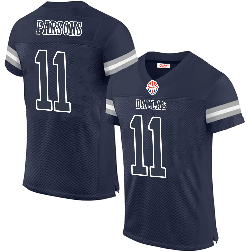 DIGGS,TREVON#7 LAMB,CEEDEE#88 PARSONS,MICAH#11 PRESCOTT,DAK#4 REDWINE,SHELDRICK#20This baseball uniform is a quick-drying custom-made sportswear for t