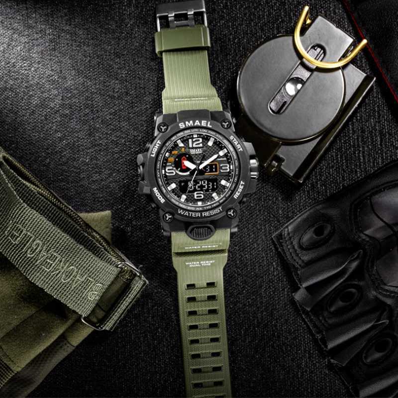 New Arrival SMAEL1545D Mens Waterproof Ectronic Sports Night Glow Alarm Bell Z241128