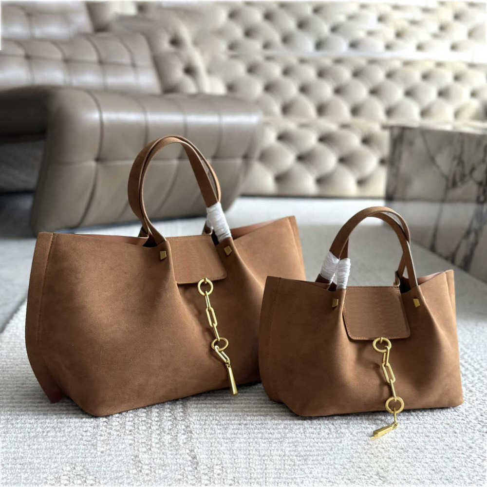 Mirror Quality Womens Handbag Vintage Designer Bag Chain Suede Tote Bag Luxury Large Shopping Bags Clutch Totes Crossbody Purse 241115