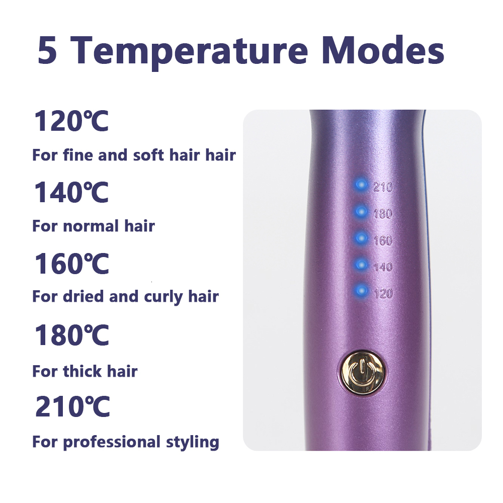 0.6 Inch / 16Mm 3 Barrel Waver Beach Waves Curg Iron Ceramic Hair Crimper Wave Curler Tool With 5 Adjustable Temperature
