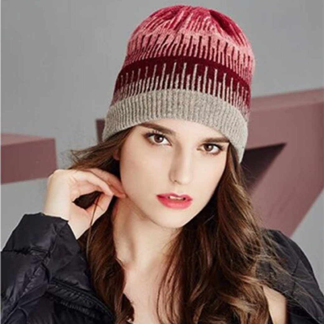 Korean version hat men's winter velvet warm woolen hat winter knitted hat thick ear protection head cap wholesale