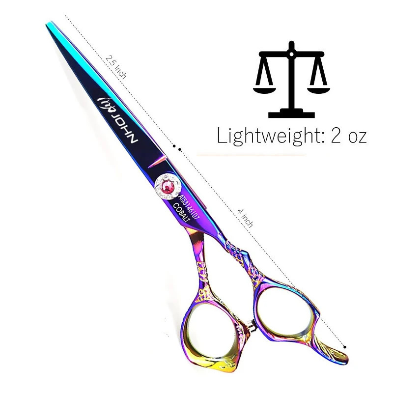 JOHN Professional Hairdressing Scissors Japan Hair Stylist Cutting Rainbow Purple Shears Dresser Salon 241122