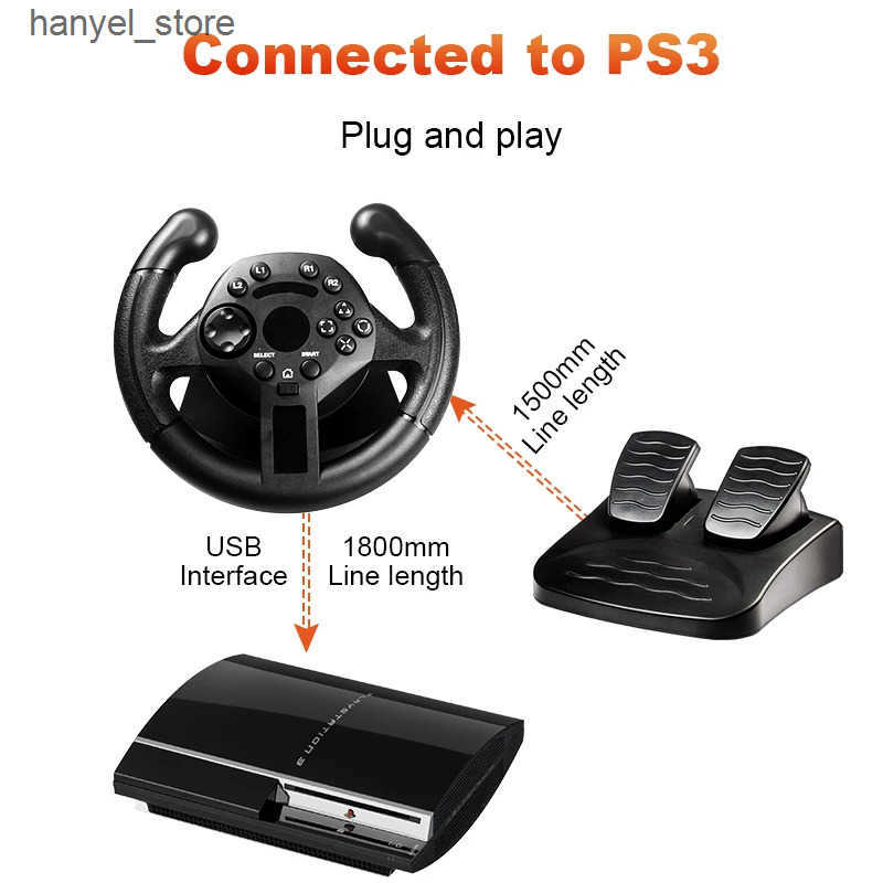 Game Controllers Joysticks New data Frog Racing GamePad 180 degree steering wheel vibration control lever 3 4 game remote control wheel drive L240910