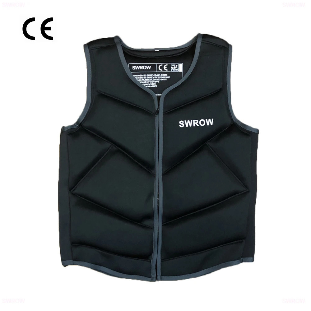 SWROW Life Jacket Fishing Vest Water Sports Kayaking Swimming Surf Drifting Adult Neoprene Safety Rescue Boats 240425