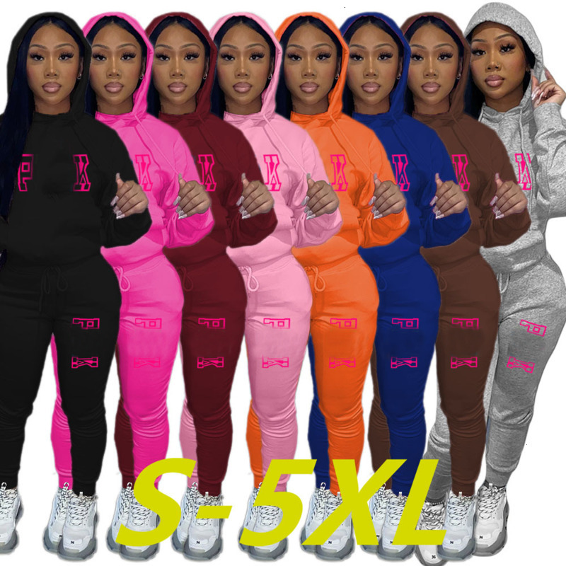 Plus Sizes S-5XL Designer Women Tracksuits Two Pieces Set Personalized Printed Casual Fashion Sweater Pants Fall Clothes Sportwear