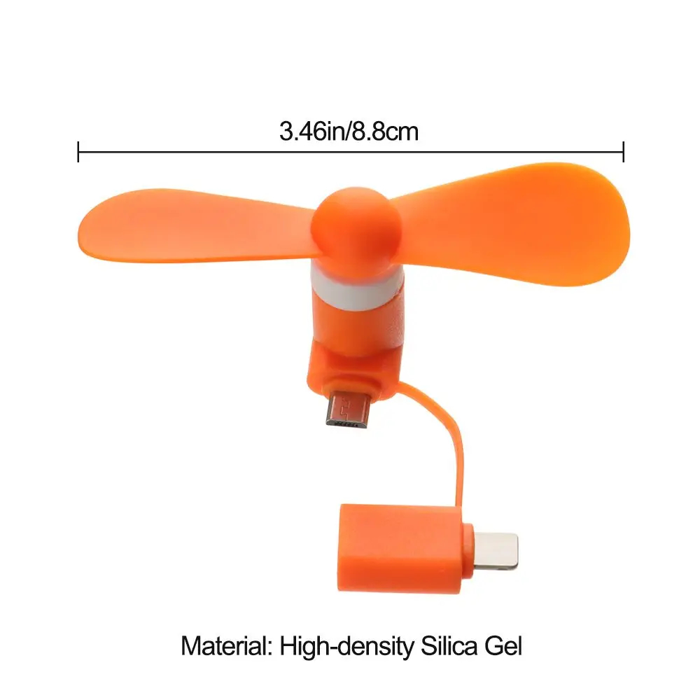 Portable Mini Fan Rechargeable USB Charging Handheld Fan Built-in 500mAh Battery 3 Speed Power for Outdoor Office Sports Travel