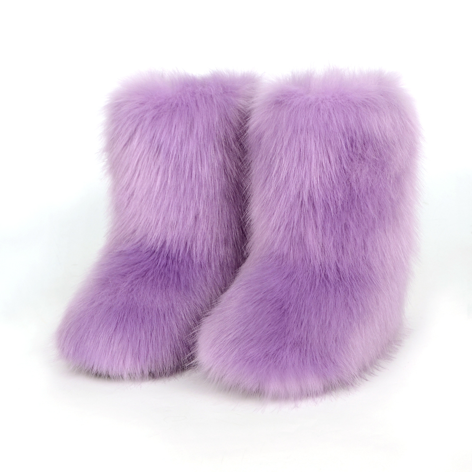 2025 new fox fur boots for mens womens Snow Boots comfortable keep warm fashion black white grey blue pink red indoor outdoor trainer sneakers