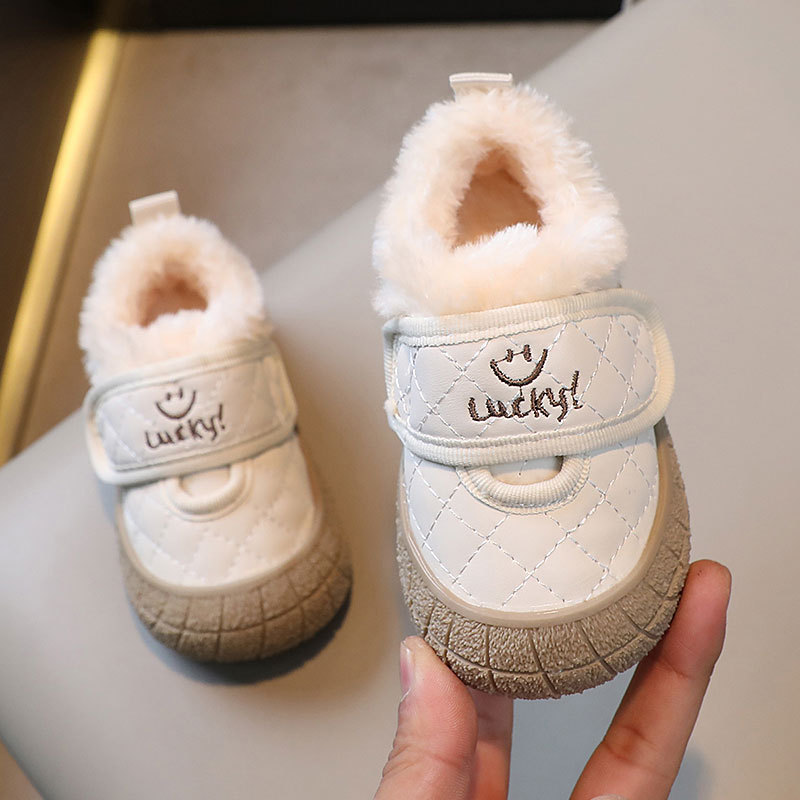 Toddler Walking Shoes Infant Cotton Shoes Warm Kids Winter Casual Cartoon Furry Shoes Littlesprouts Girl Boy Anti-slip Soft Sole Baby Shoes Size 16 - 