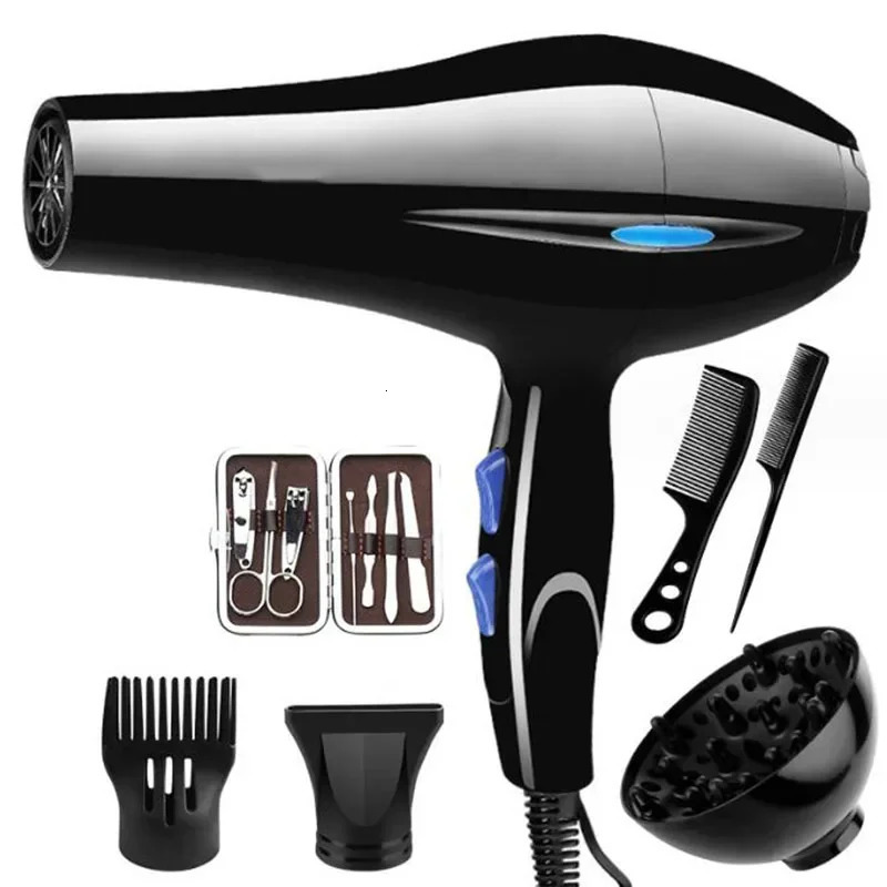 Hair Dryer Professional 1200W/2200W Gear Strong Power Blow Hair Dryer Brush For Hairdressing Barber Salon Tools Hair Dryer Fan 241128