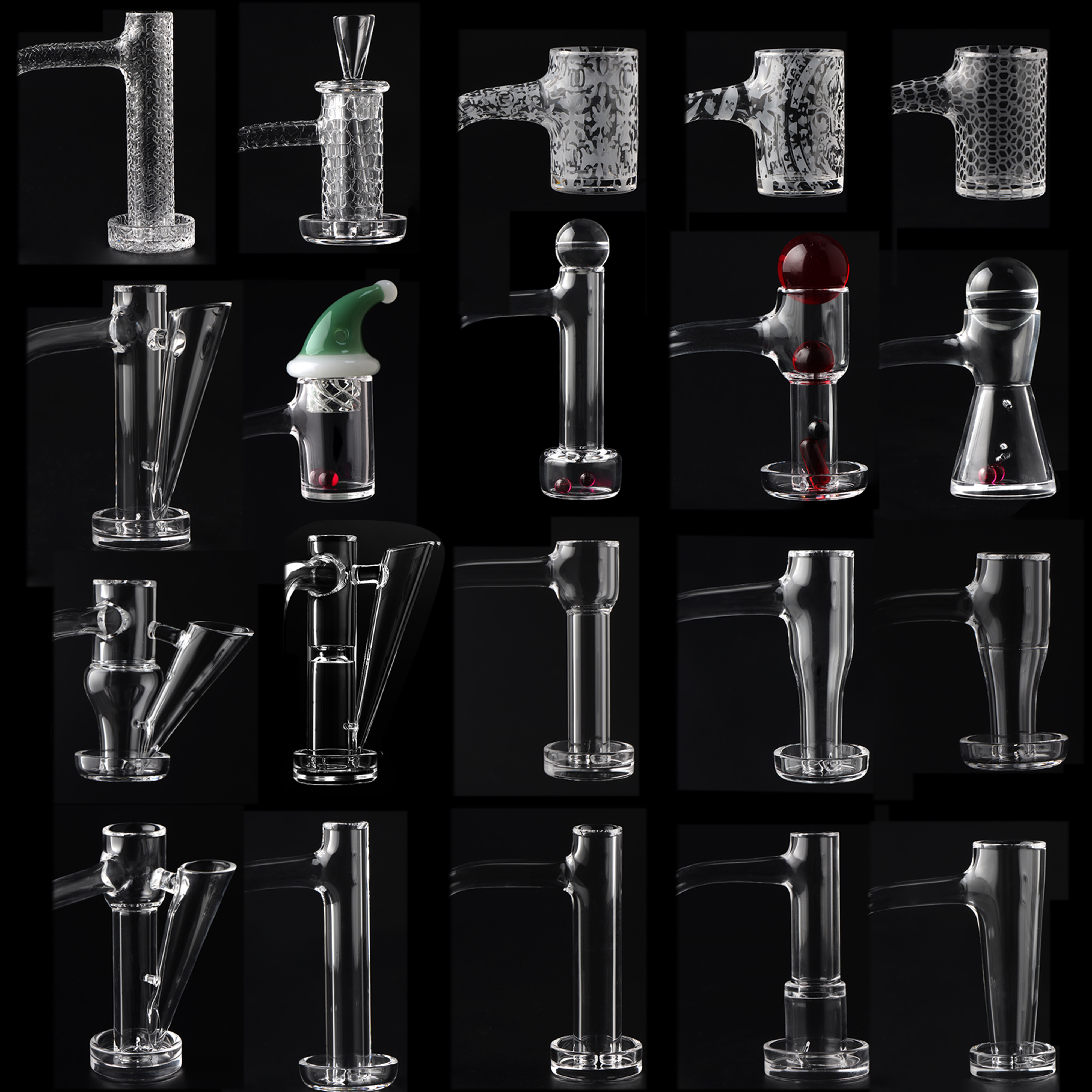 Full Weld Terp Slurpers Control Tower Quartz Banger With Sandblasted 14mm 16mm 20mm 25mm OD 10mm 14mm 45 90