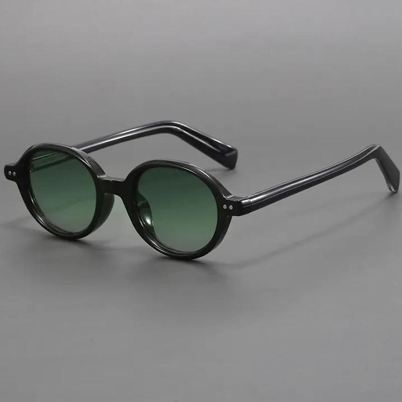 Small Oval Sunglasses Steampunk Men Retro Round Glasses Vintage Women Goggle Gothic Y2K Futuristic a Pilot with Cool INS Punk Personalized Cyberpunk S