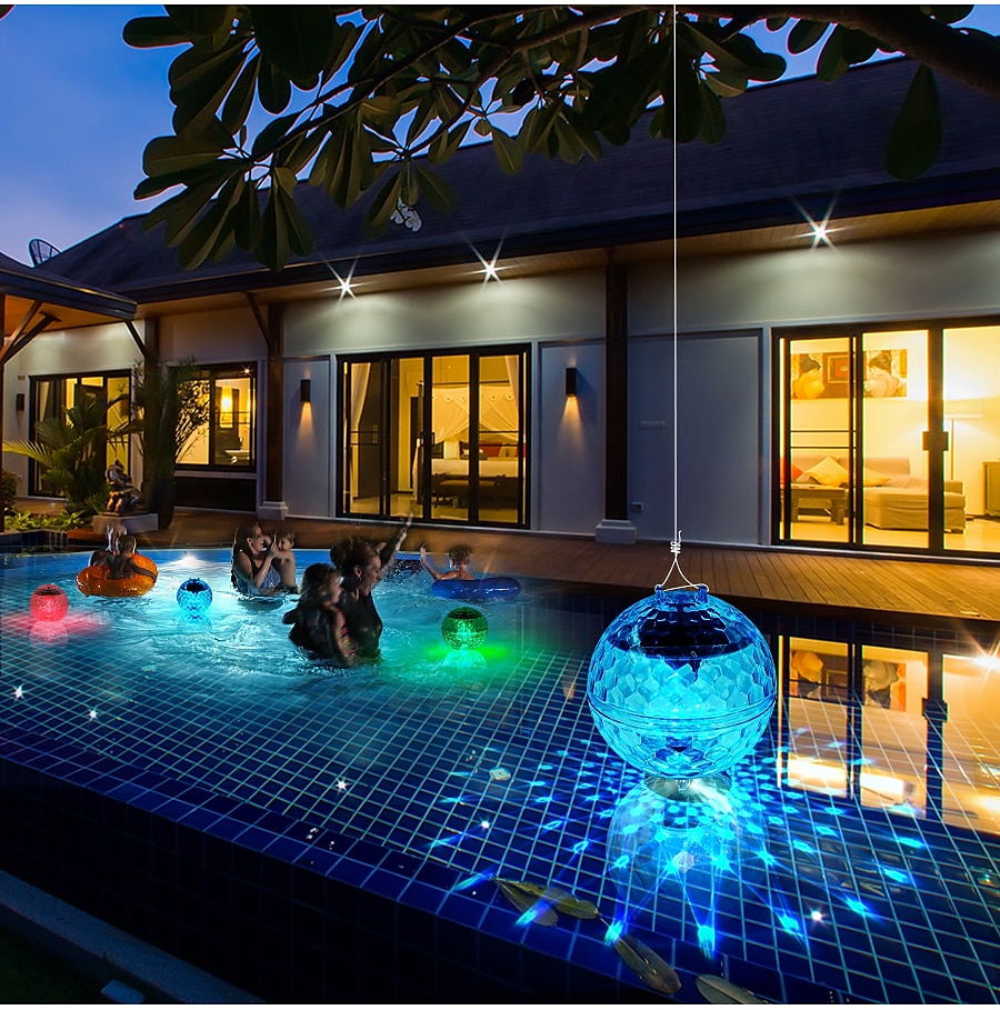 Floating Pool Lights Solar Pool Lights with RGB Color Changing Waterproof Pool Lights
