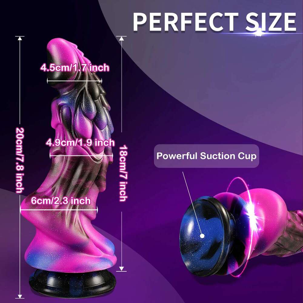Dragon Silicone Realistic Dildo with Strong Suction Cup Monster Anal Plug Adult Sex Toy for Women Hand-free Toys
