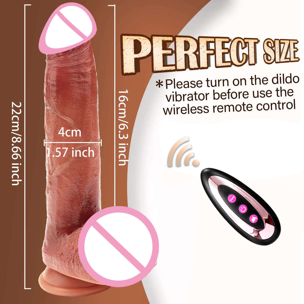 Telescc Realistic Dildos Vibrator Female Remote Control Masturbation Vagina Penetrat G Spot Anal Plug Sex Toy For Woman