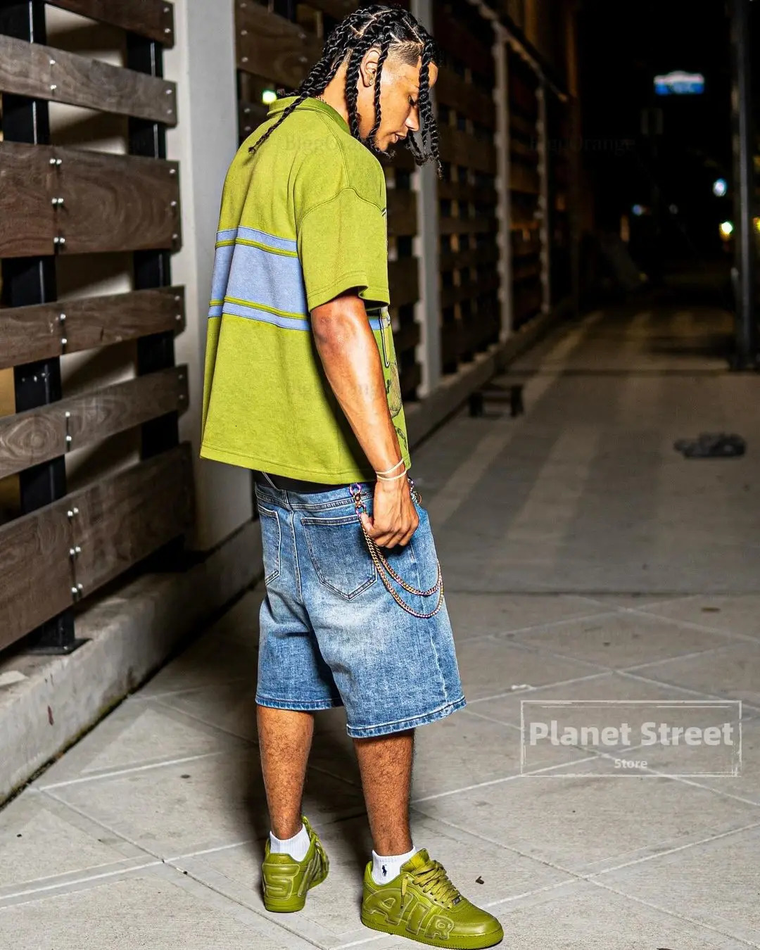 Vintage Blue Baggy Denim Gym Shorts Harajuku Hip Hop Y2K Shorts Pants Mens Graphic Print Gothic Sweatpants Shorts 241127