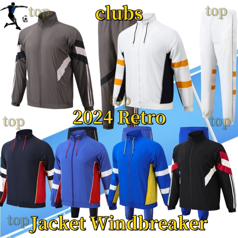 2024 clubs retro Shamrock Double Jacket Set Real Soccer Sets UK GE as wind jacket Tracksuits