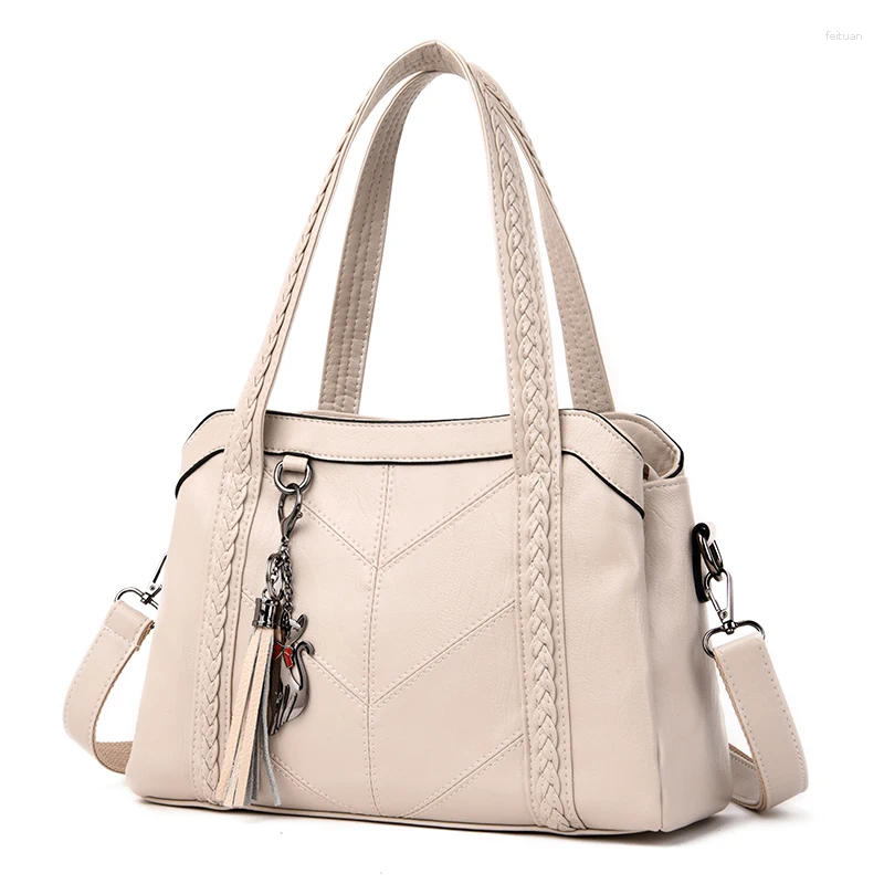 Shoulder Bags Handbags Women Designer High Quality Many Pockets Soft Leather Casual Crossbody For 2025 Sac