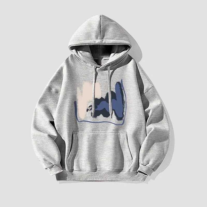 New men and women for spring autumn fashion casual hooded sweatshirt Fashion simple loose breathable print hoodie XJ250621