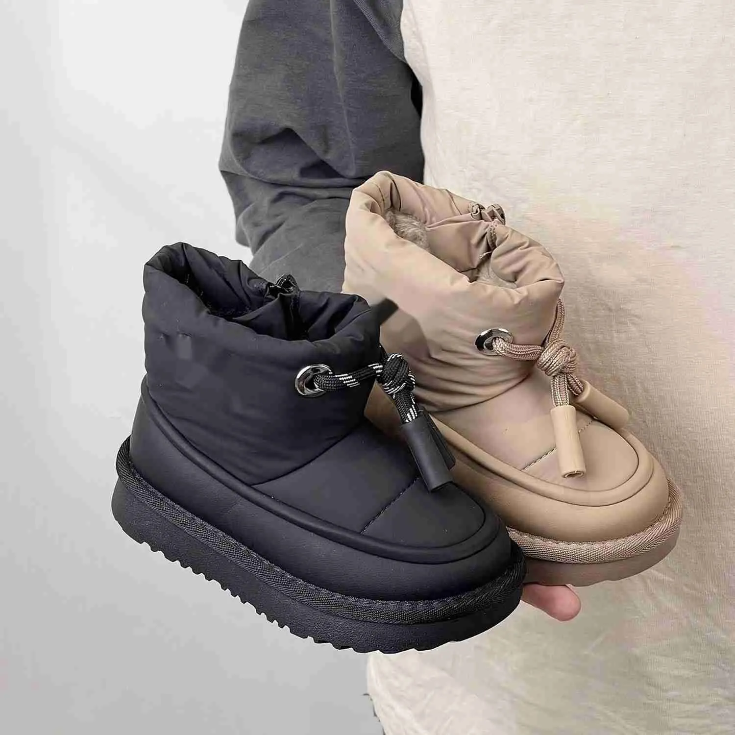 Free shipping Boots Childrens Snow Boots 2024 Winter New Boys Non-slip Waterproof Cotton Boots Girls Cashmere Thick Cotton Warm Shoes Y251126
