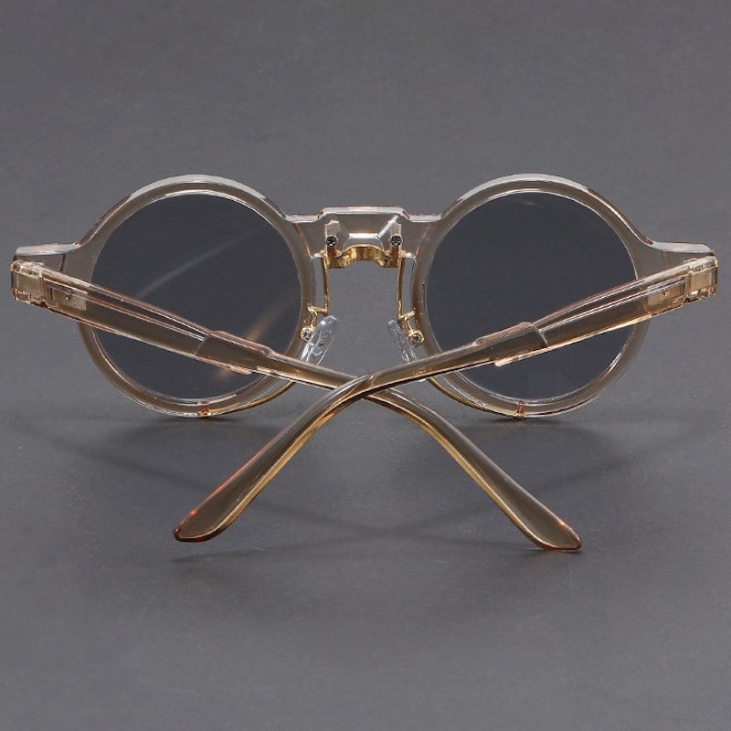 Round Steampunk Sunglasses Men Retro Glasses Vintage Women Goggle Gothic Y2K Futuristic a Pilot with Cool INS Punk Personalized Cyberpunk S228 IVSTA