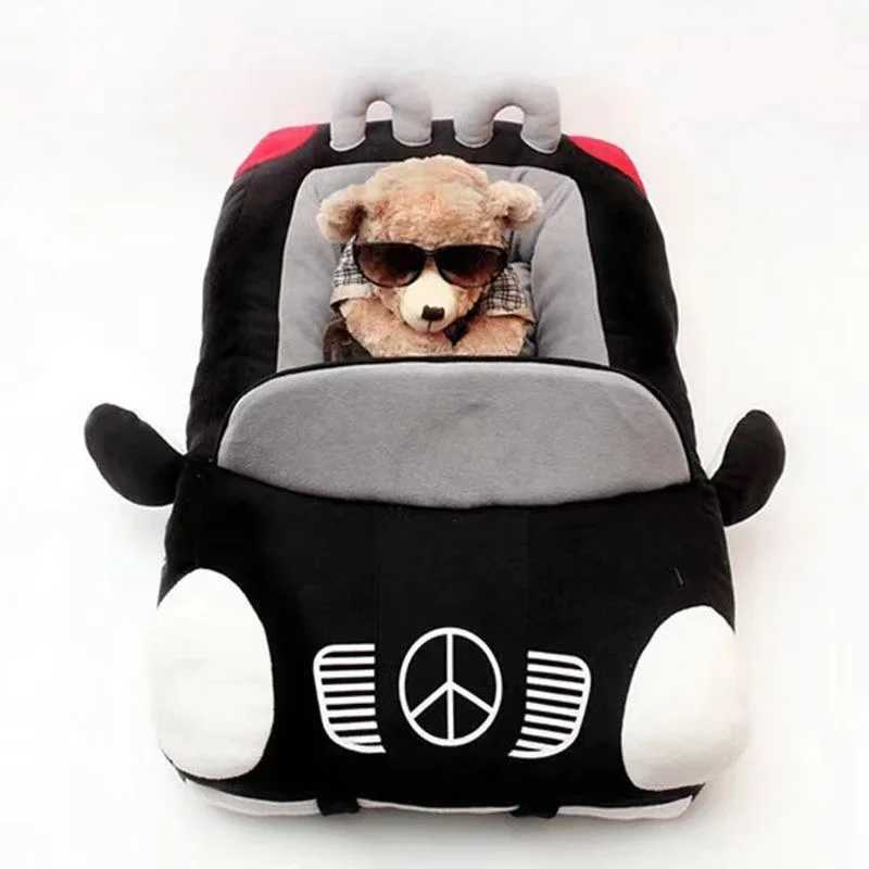 70x50cm Car Shape Luxury Dog Cat Bed Warm Pet Teddy Warm Sofa Puppy Nest Cushion Kitten Winter Fashion Padded Kennel With MatXJ241128