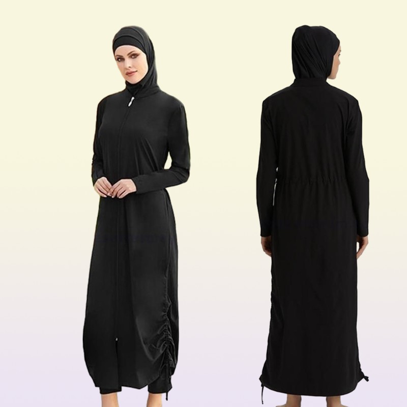 Swim Wear Islamic Women Muslim Swimwear Long Dress And Pants Burkini Swimsuit Modest Surf Sport Full Suit Swimming 3 Piece Sets