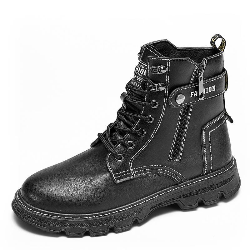 Autumn and winter high top lace-up Martin boots youth outdoor fashion casual men's designer boots