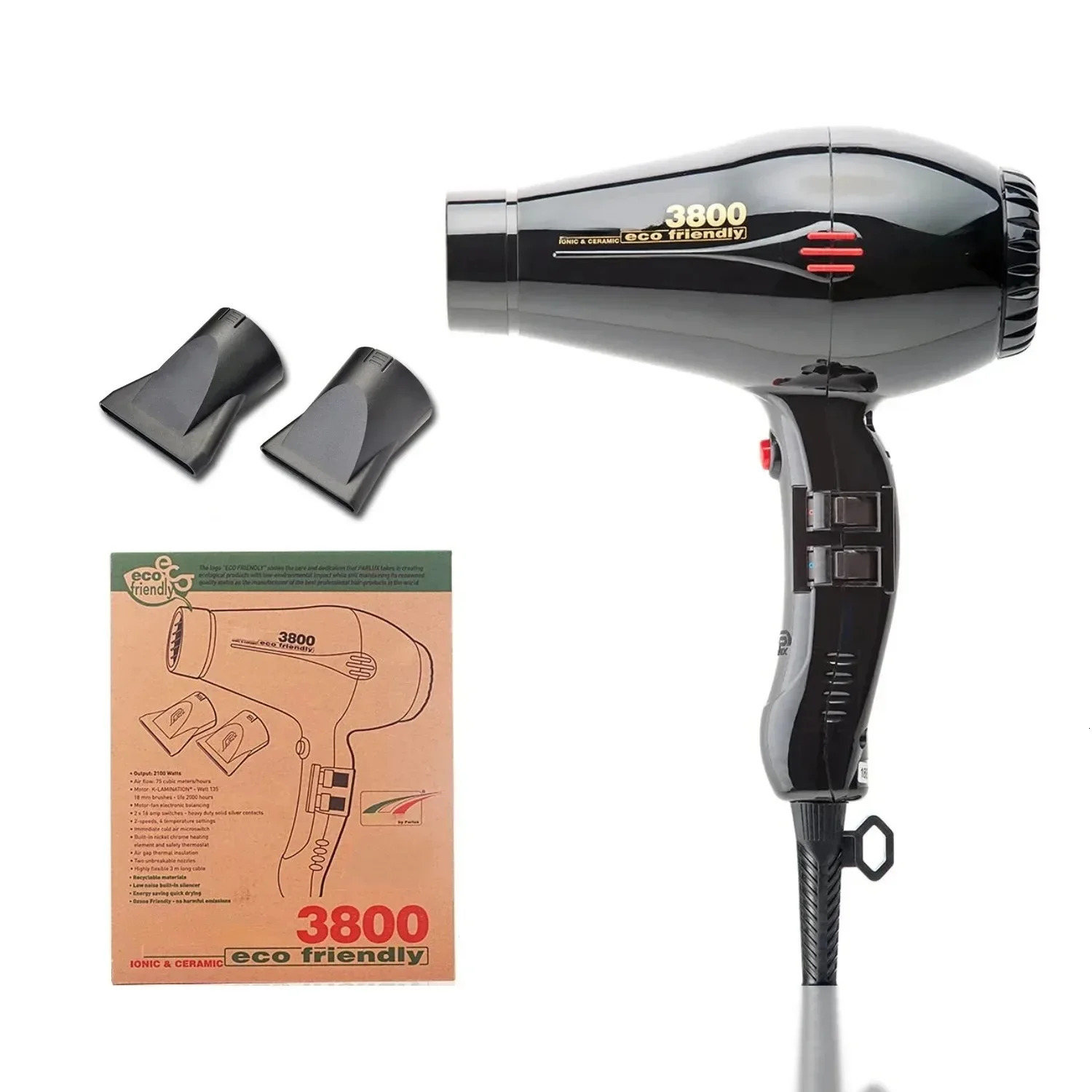 Professional Hair Dryer 1600W Baber Salon Home Appliance Negative Ion Ceramic and Cold Wind Blow Dryer Powerful Wind 241128