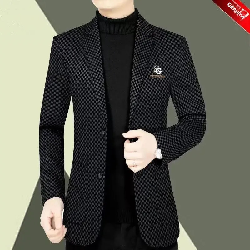AutumnWinter Mens Casual Trench Jacket Slim Fit Western Style Clothes For MiddleAged Men Smooths Your Silhouette 241126
