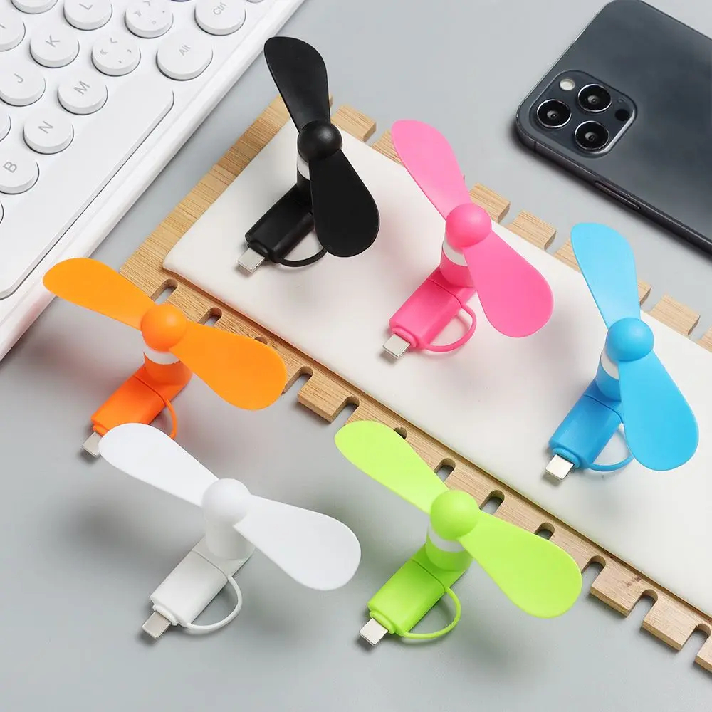 Portable Mini Fan Rechargeable USB Charging Handheld Fan Built-in 500mAh Battery 3 Speed Power for Outdoor Office Sports Travel