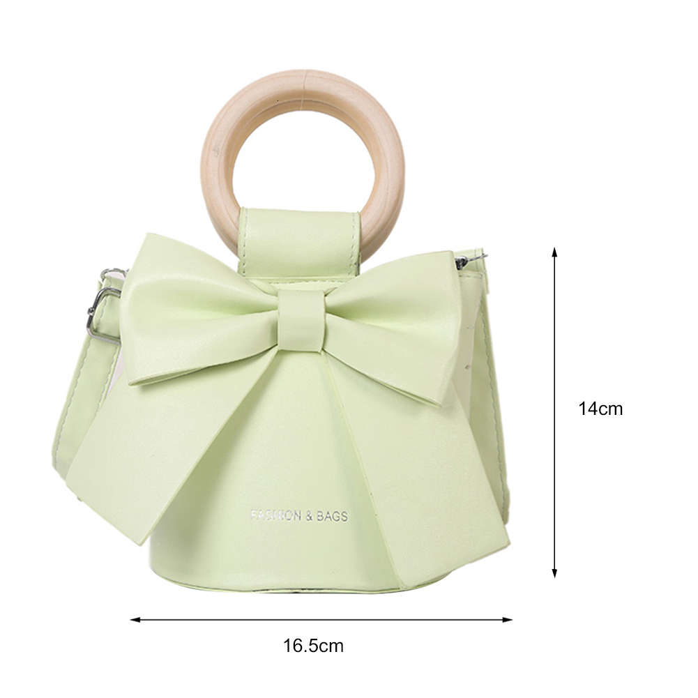 New Sweet Bow Designer Mini Shoulder leisure trend Leather Bucket Crossbody Bag Women s Fashion Brand Handbag Designer Women s Handbag