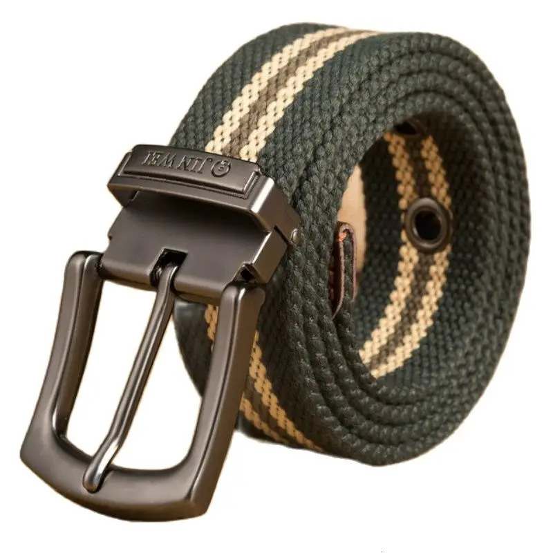 Canvas Belt Men Army Tactical Belts Selling Man Outdoor Sport Simple Practical Weave Nylon Canvas Cowboy Pants Belt 241128