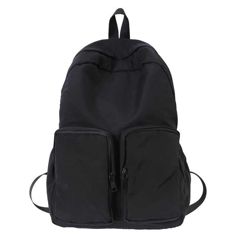 New lightweight nylon backpack cloth bag Harajuku style college student backpack women's summer backpack buckle pocket backpack