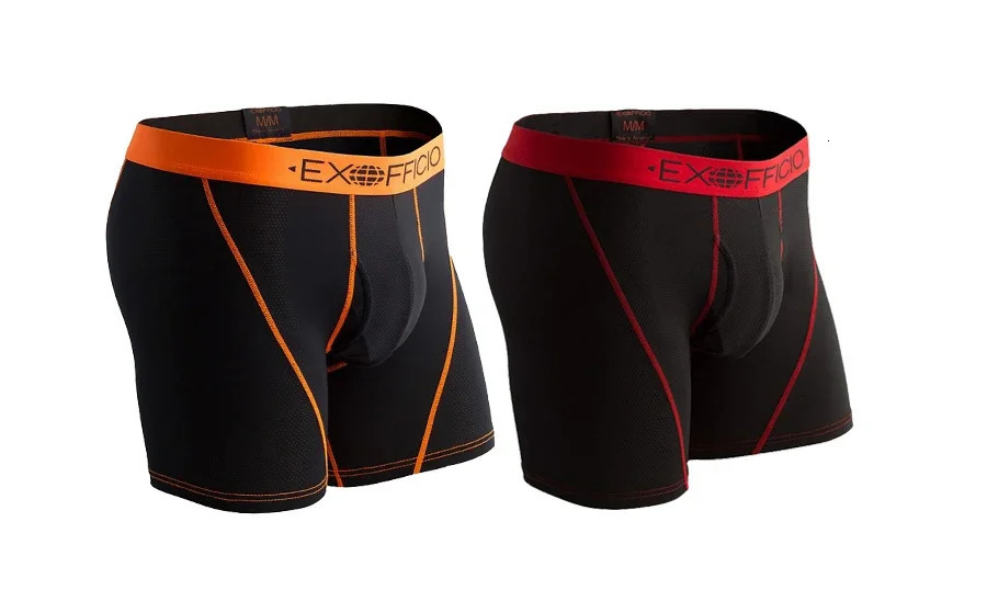 2 Pack ExOfficio Men Underwear Mens Sport Mesh 6 Boxer Brief Breathable Lightweight Quick Drying Man Underwear USA Size S-XXL 241127