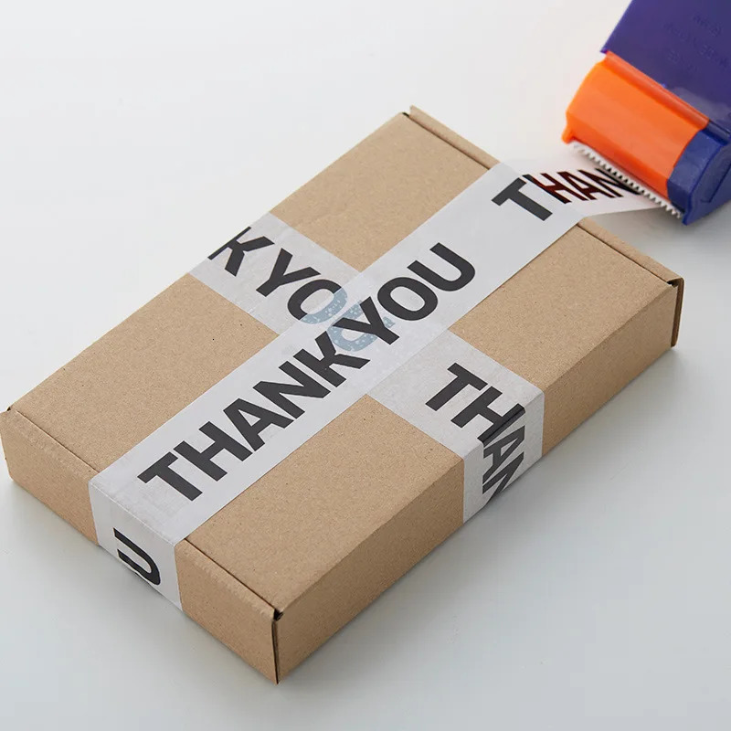 THANK YOU Packing Sealing Transparent Adhesive Tape for Small Business Supplies Express Packaging Gift Box Decor 240426