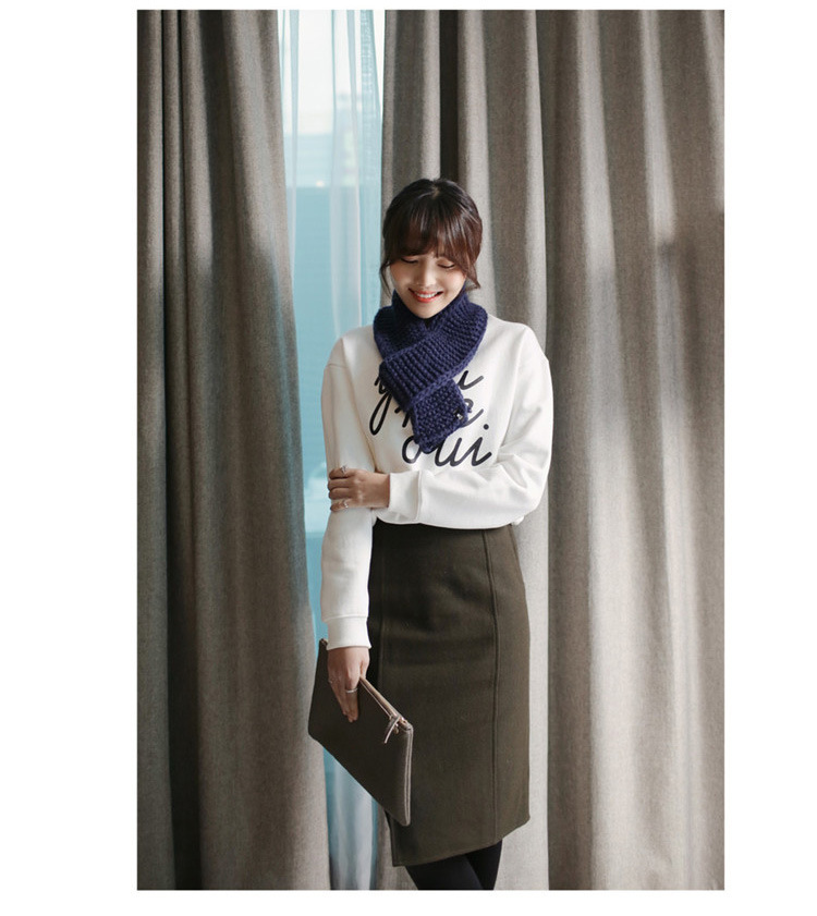 Autumn and Winter New Korean Coarse Wool Soft Girl Scarf Thickened Warm Men's and Women's Knitted Neck Wholesale