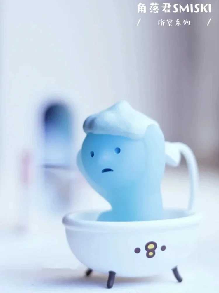 Kawaii Smiski Blind Box Bathroom Series Animated Characters Night Walk Toy Models Collection Doll Decoration Accessories Christmas Gifts X241127
