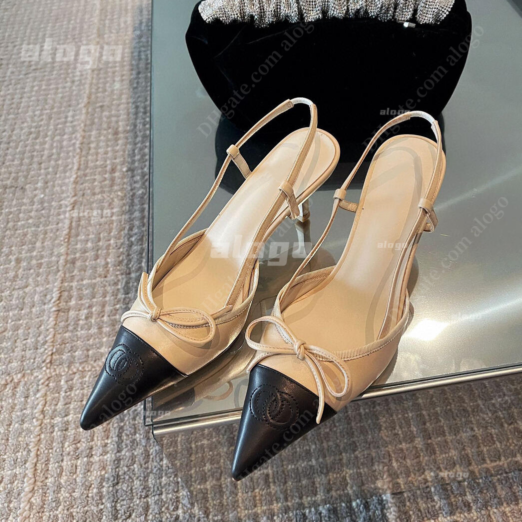 Calf Patent leather slingback pumps High heels metal buckle-embellished sandals 5cm kitten heel Slingbacks women's Designer pointed toe Evening Party shoes