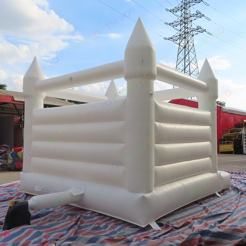 outdoor activities 4.5x4.5m (15x15ft) White bounce house Inflatable Bouncy Castle blow up moonwalk Jumping Bouncer houses Adult and Kids jumper for We