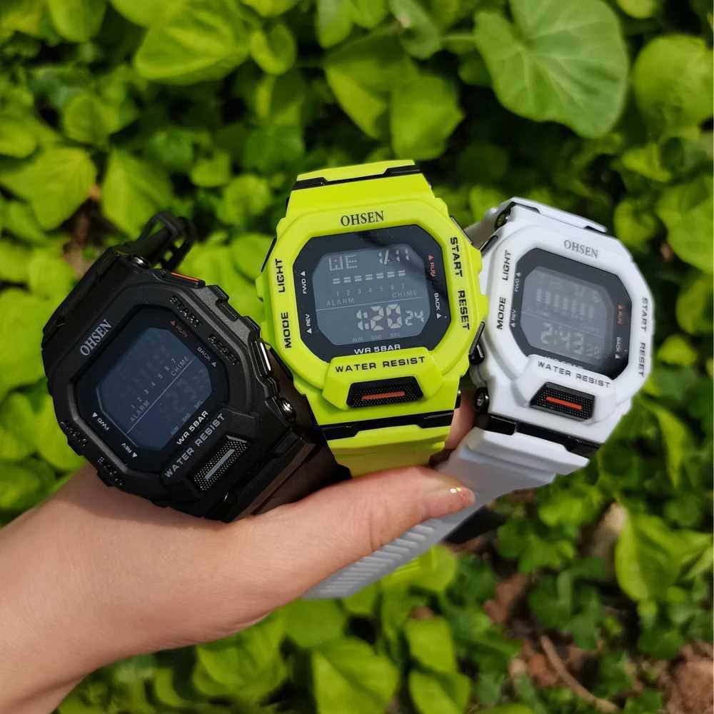 New Arrival Mens Outdoor Sports G Sty Digital Mens 50m Waterproof Green Hbre Ma Tactical Ectronic Watch Gift Z241128