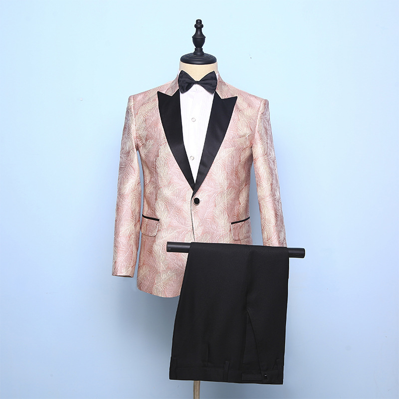 K887 Men's Slim Fit Sequin Dress Suit for Stage Performances and Catwalks