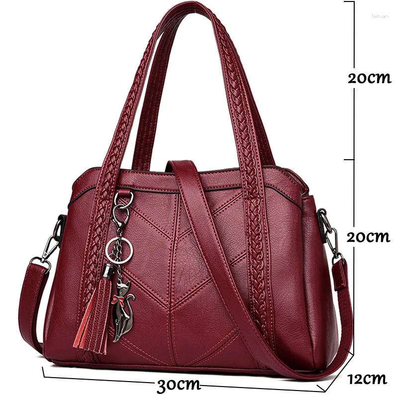 Shoulder Bags Handbags Women Designer High Quality Many Pockets Soft Leather Casual Crossbody For 2025 Sac