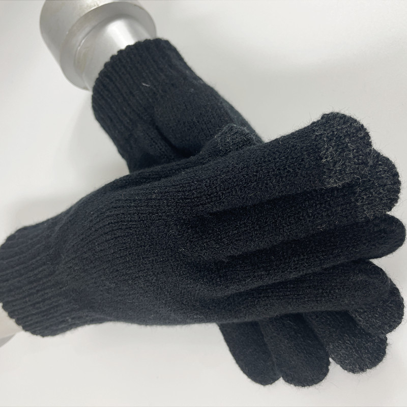European and American autumn and winter yarn thickened outdoor insulation manufacturer direct sales multiple piece set knitted scarf hat glove three p